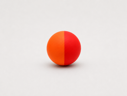 NYHED! ORANGE / RØD GUMMIBOLD